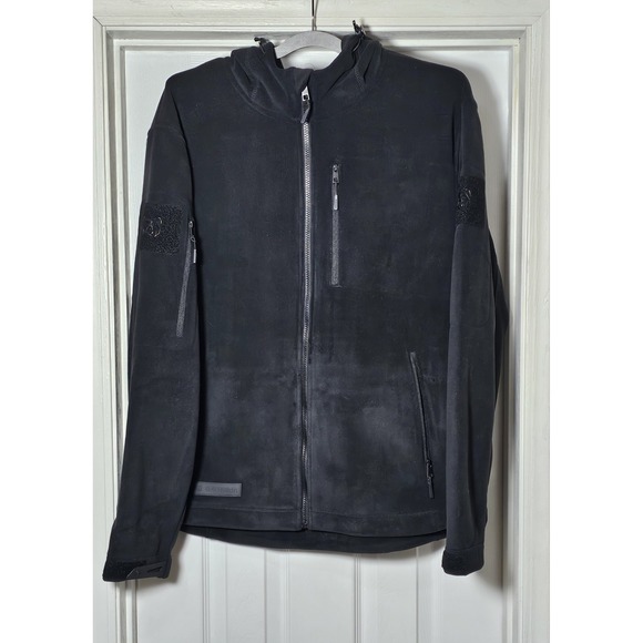 Baerskin Tactical Hoodie Mens LARGE Black Baerskin 4.0 Zip Up Jacket Fleece